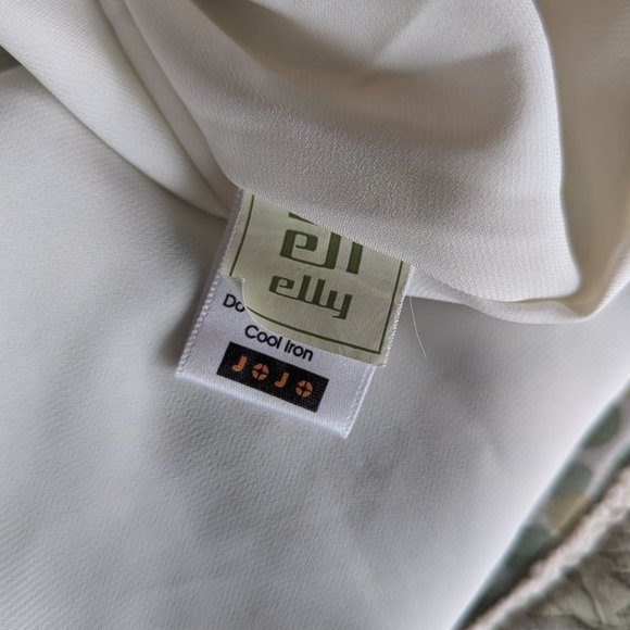 Elly y2k Vintage Knee Length Dress Light Green Size S - Picture 11 of 12